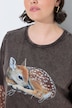 T-shirt, reekalfje, boxy, ronde hals, korte mouwen