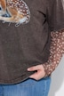 T-shirt, reekalfje, boxy, ronde hals, korte mouwen