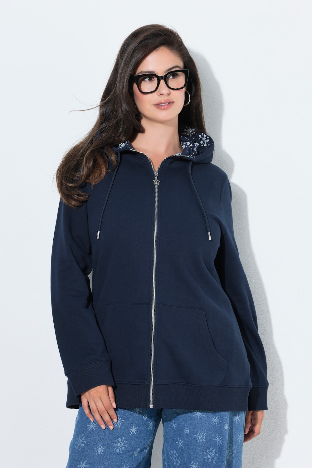 Sweatjacke, Kapuze, Langarm