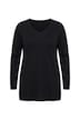 Pullover, A-Linie, leichter Strick, Langarm, Wellensaum