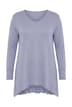Pullover, A-Linie, leichter Strick, Langarm, Wellensaum