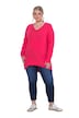 Pullover, A-Linie, leichter Strick, Langarm, Wellensaum