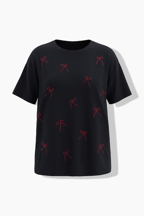 T-shirt, oversized, glitter-strikjes