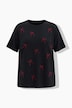 T-shirt, oversized, glitter-strikjes