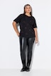 T-shirt, oversized, glitter-strikjes