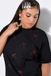 T-shirt, oversized, glitter-strikjes