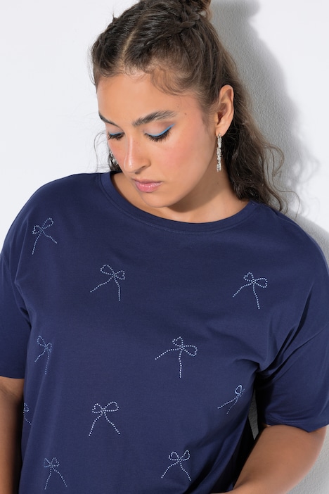 T-shirt, oversized, glitter-strikjes