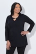 Longshirt, A-lijn, opstaande kraag, lange mouwen
