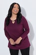 Longshirt, A-lijn, opstaande kraag, lange mouwen