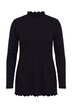 Pullover, A-Linie, leichter Strick, Stehkragen, Wellensaum