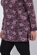 Longshirt, Blüten, A-Linie, Rundhals, Langarm