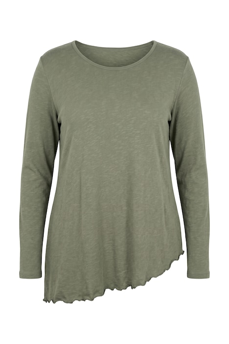 Pullover, A-Linie, leichter Strick, asymmetrischer Wellensaum