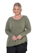 Pullover, A-Linie, leichter Strick, asymmetrischer Wellensaum