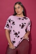 T-Shirt, Oversize Shape, Roses, Halbarm