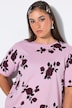 T-Shirt, Oversize Shape, Roses, Halbarm