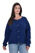 Strickjacke, Noppengarn, Rundhals, Langarm