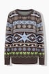 Pullover, Norwegermuster, Stehkragen, Langarm