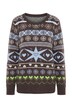 Pullover, Norwegermuster, Stehkragen, Langarm
