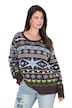 Pullover, Norwegermuster, Stehkragen, Langarm