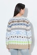 Pullover, Norwegermuster, Stehkragen, Langarm