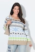 Pullover, Norwegermuster, Stehkragen, Langarm