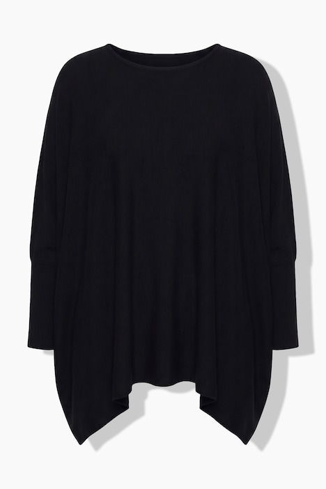 Gebreide poncho, oversized, brede oversized schouders