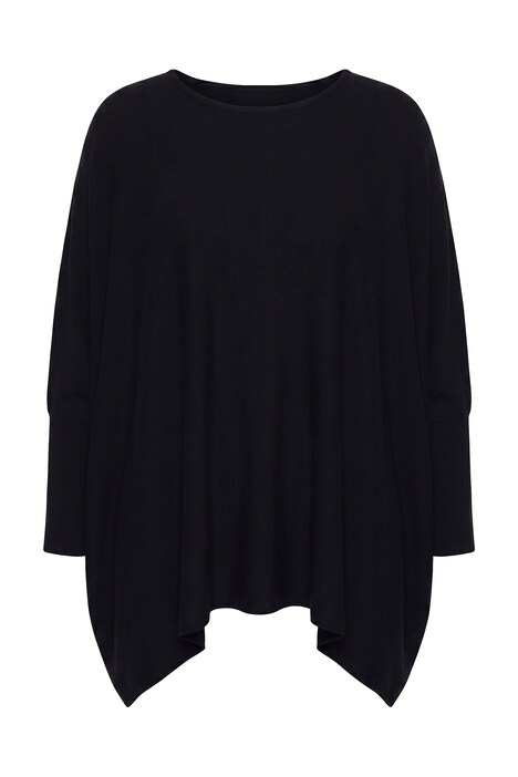 Strick-Poncho, oversized, breit überschnittene Schultern
