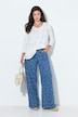 Jeans Mary, Schneeflocken, weites, gerades Bein