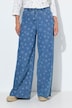 Jeans Mary, Schneeflocken, weites, gerades Bein