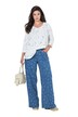 Jeans Mary, Schneeflocken, weites, gerades Bein