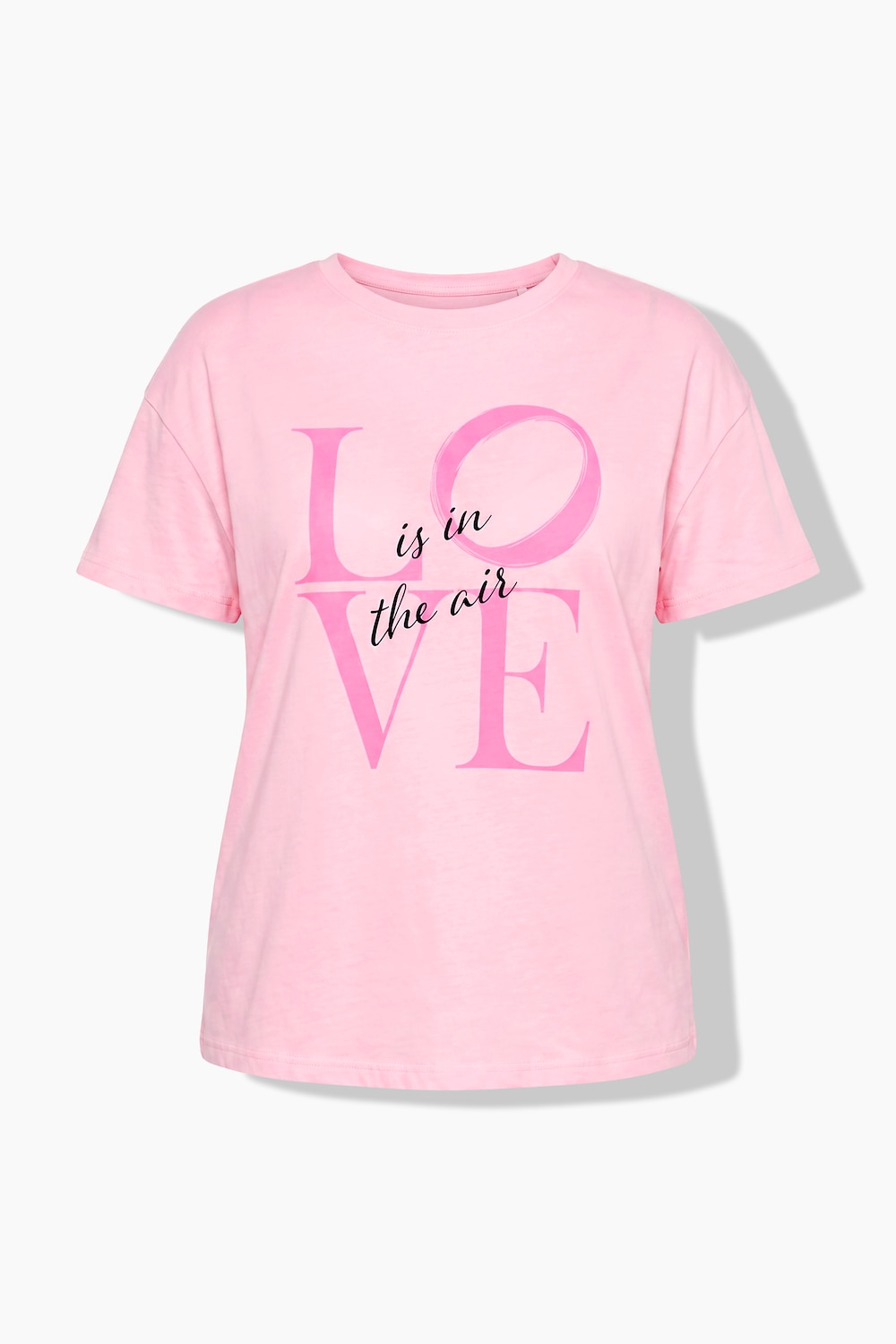 T-shirt, boxy pasform, LOVE is in the Air, halværme