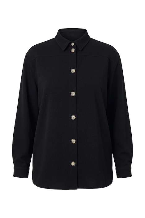 Hemdjacke, Loose Fit, Ziernaht, Langarm mit Manschetten