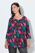 Weihnachts-Shirt, A-Linie, V-Ausschnitt, 3/4-Arm