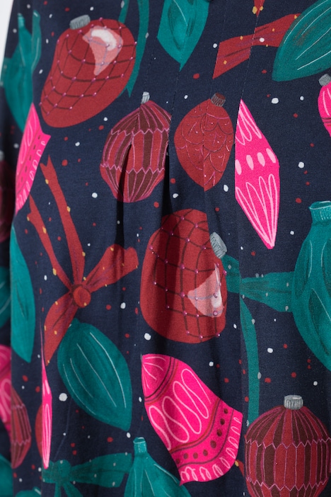 Weihnachts-Shirt, A-Linie, V-Ausschnitt, 3/4-Arm