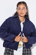 Wolloptik-Blouson, Loose Shape, elastische Abschlüsse
