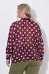 Bluse, oversized, Polka-Dots, Stehkragen, Fledermaus-Langarm