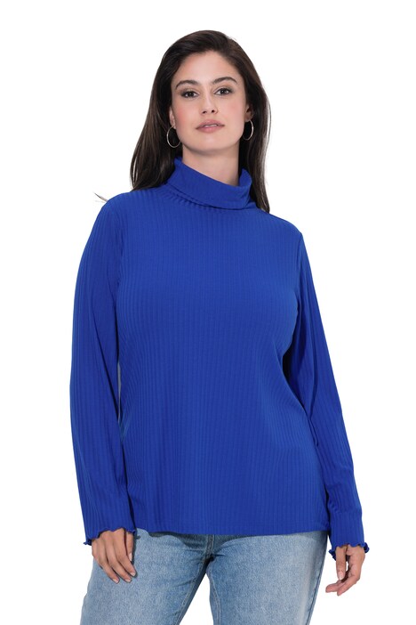 Shirt, Slim, Rollkragen, Langarm