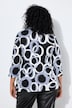 Shirt, Kreise, Kelchkragen, 3/4-Arm