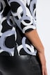 Shirt, Kreise, Kelchkragen, 3/4-Arm