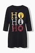 Weihnachts-Longshirt, A-Linie, V-Ausschnitt, 3/4-Arm