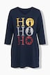 Weihnachts-Longshirt, A-Linie, V-Ausschnitt, 3/4-Arm