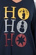 Weihnachts-Longshirt, A-Linie, V-Ausschnitt, 3/4-Arm