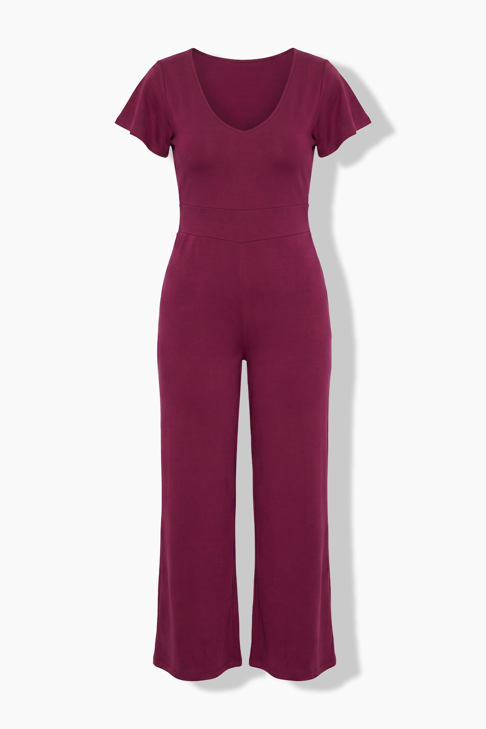 Jumpsuit, Slim Fit, Jersey, Flügelärmel