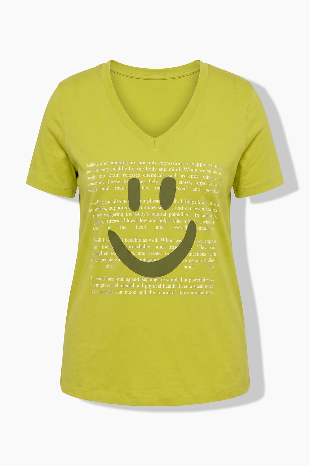 T-shirt, comfort fit, smiley, korte mouwen