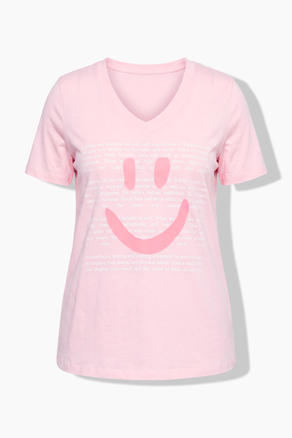 T-skjorte, komfortabel passform, smiley, korte ermer
