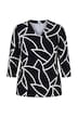 Shirt, grafischer Druck, Kelchkragen, 3/4-Arm