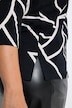 Blouse col calice et manches 3/4, imprimé graphique