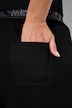 Pantalon à plis, ceinture élastique aspect cuir