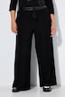 Pantalon à plis, ceinture élastique aspect cuir