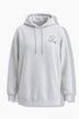 Hoodie, Oversize Shape, Perlen Heart Love